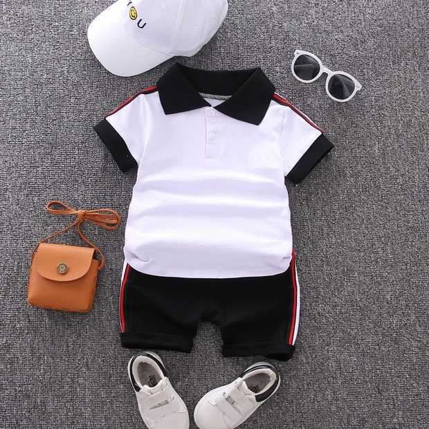 80 to 120cm Source Cotton Polo T-Shirts Boy Clothing Outfits Boutique Breathable Toddlers Clothing Baby Boys Polo Shirt