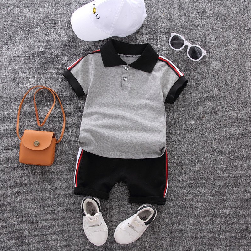 80 to 120cm Source Cotton Polo T-Shirts Boy Clothing Outfits Boutique Breathable Toddlers Clothing Baby Boys Polo Shirt