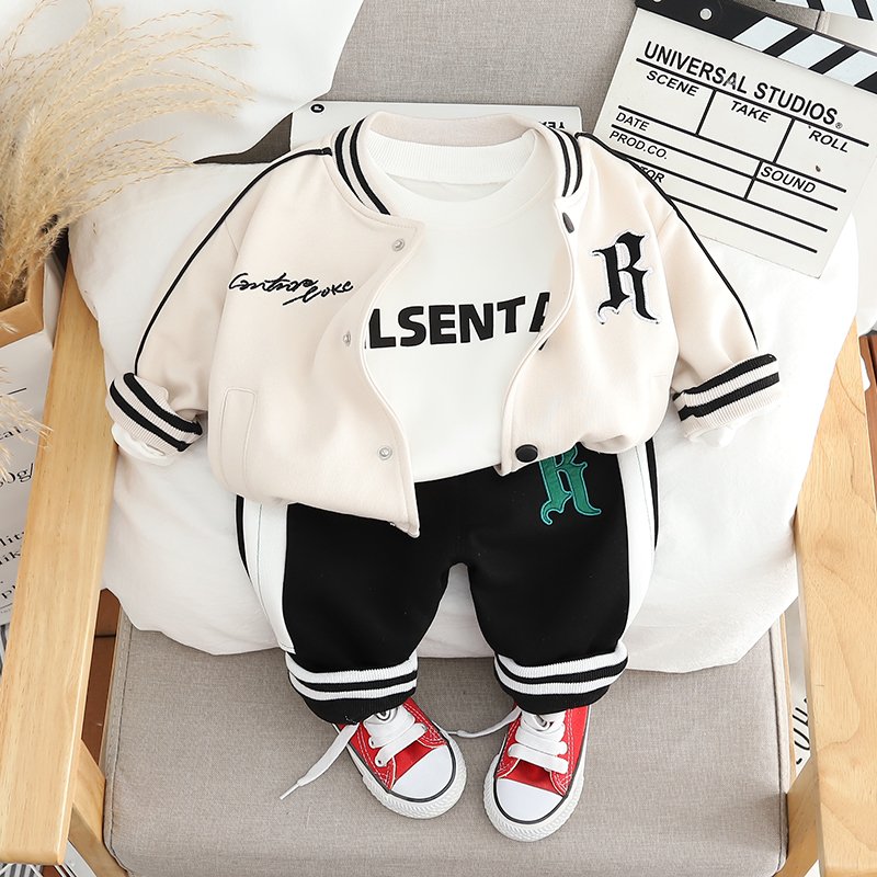 Baby Boy Baseball Suit Spring And Autumn Kids Clothes Two-Piece Set Unisex 1-5 Years casual jacket Children's Sports Set