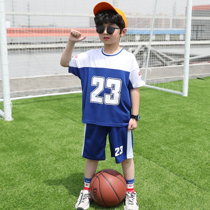 2023 hot sell Basketball kids clothing Summer Fashion boys clothing sets Children teenagers Sports gym shorts 2pcs For 3-14Y