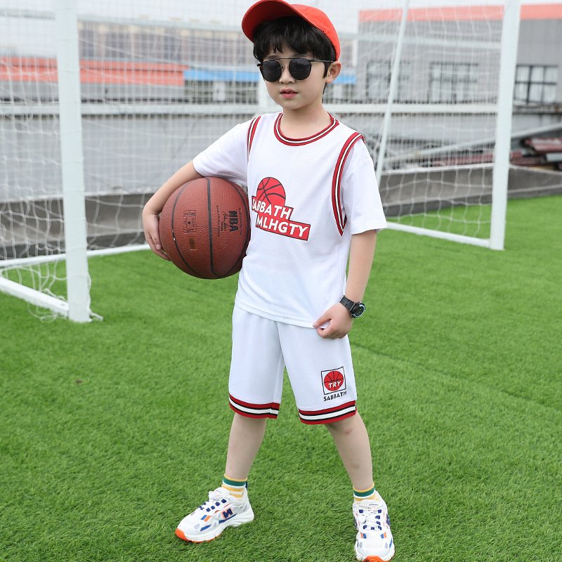 2023 hot sell Basketball kids clothing Summer Fashion boys clothing sets Children teenagers Sports gym shorts 2pcs For 3-14Y