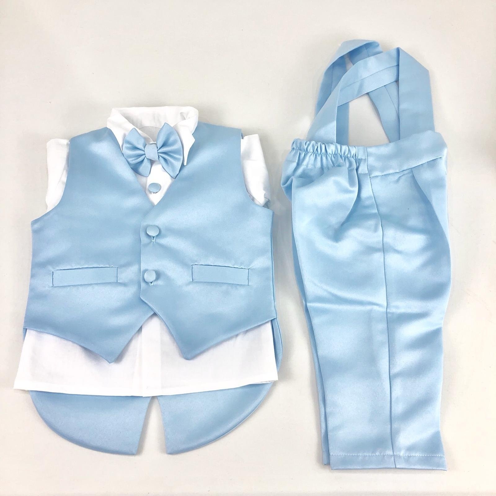 Modern Luxury Newborn New Design Kids Clothing Comfortable Custom Party Birthday Wholesale High Quality Blue Baby Boy Suits Set