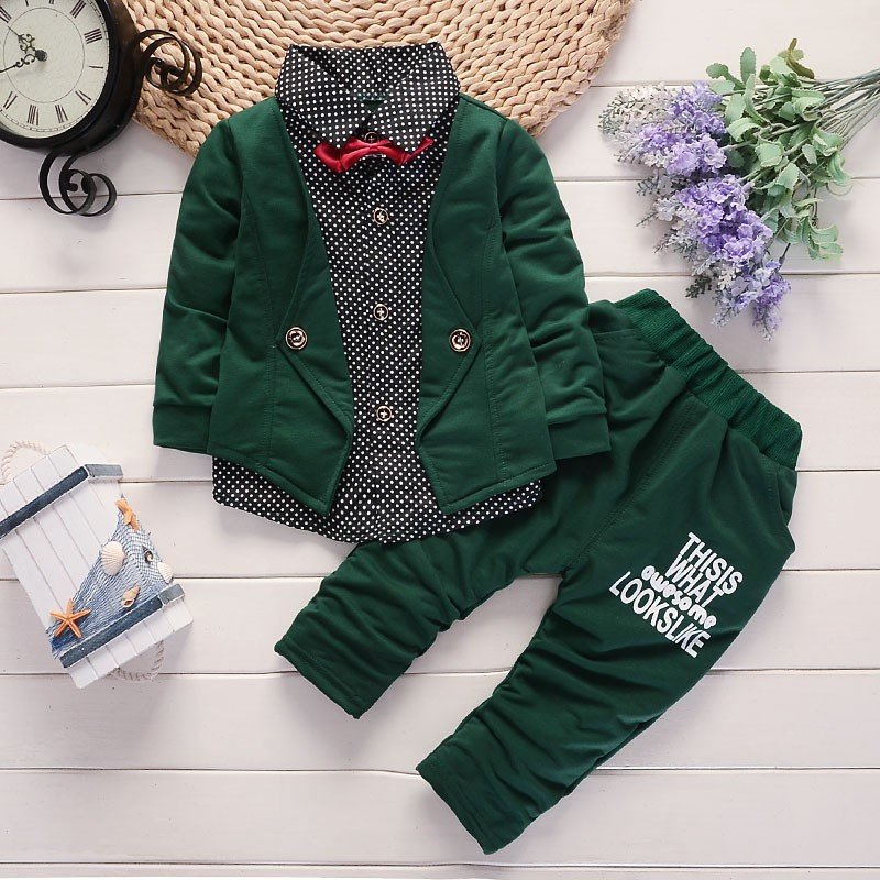 Kids fashion suit casual wear baby sets clothing autumn children boy boutique clothes
