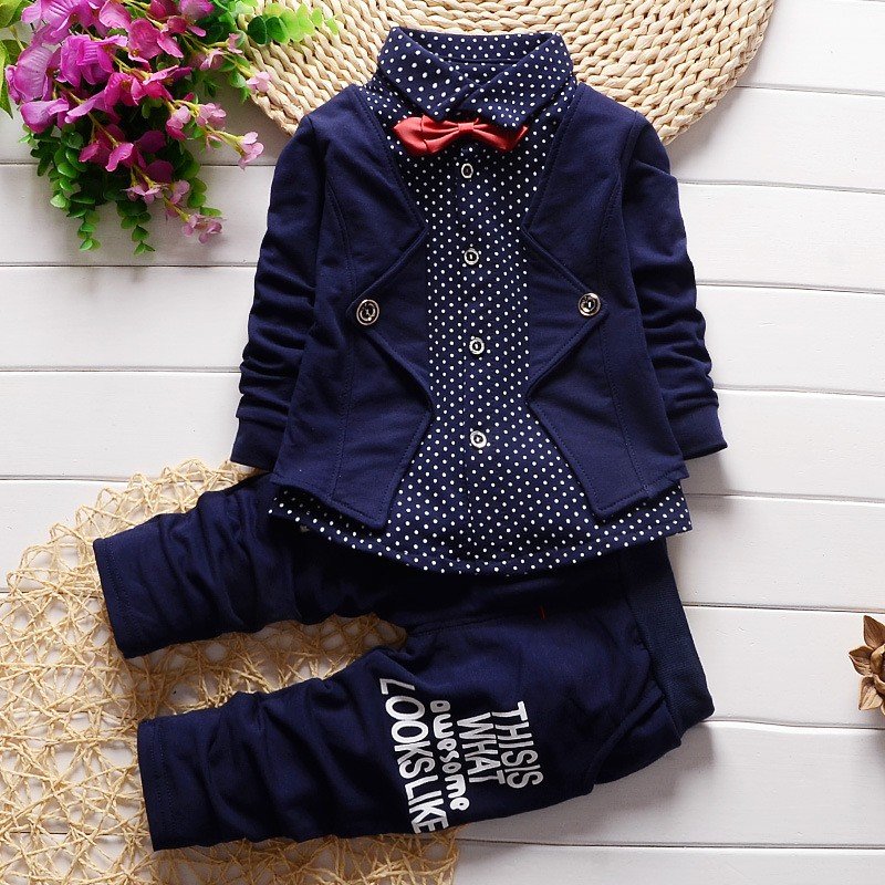 Kids fashion suit casual wear baby sets clothing autumn children boy boutique clothes