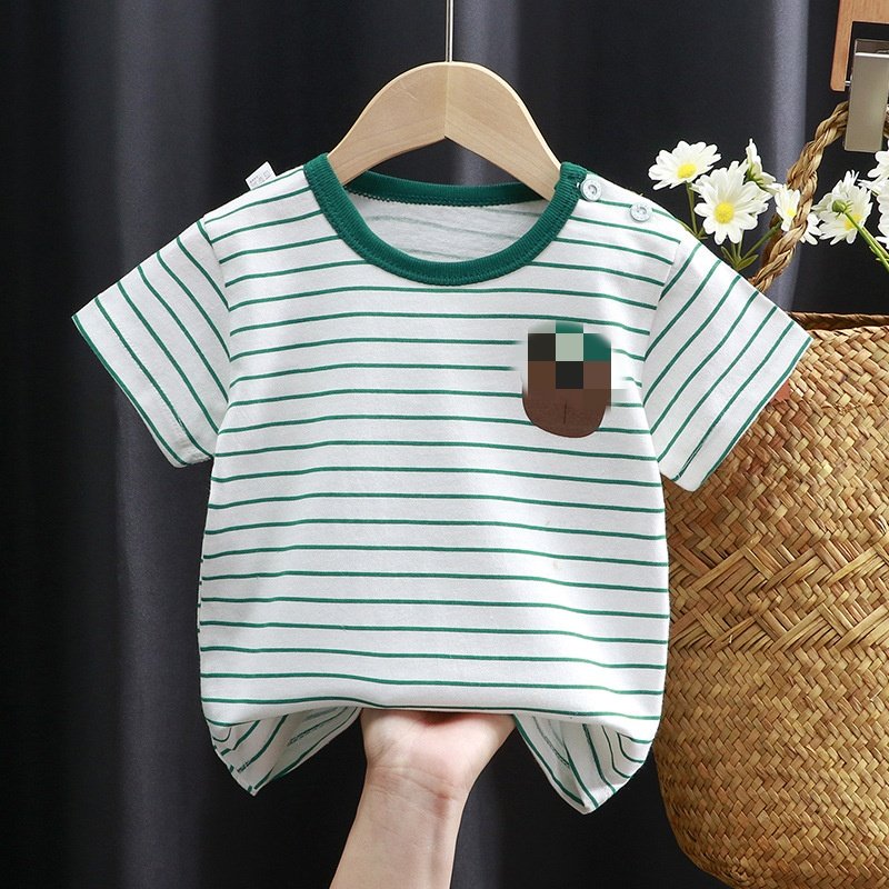 Print Children Short Sleeve T-Shirt Letter Cotton T-Shirt For Girls New Style 1 Year Old Baby Clothes Summer