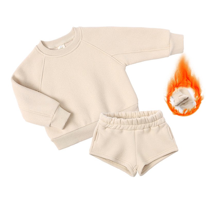 Kids Tales wholesale children kids sweatsuit sets long sleeve sweatshirt sport matching shorts toddler boys clothing sets Tracksuit