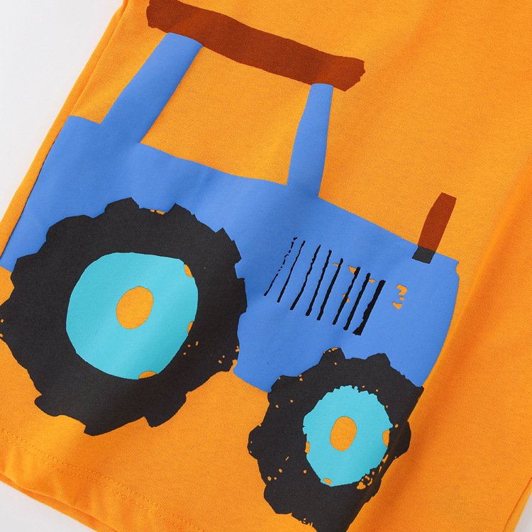 Various styles of casual boys summer sets little boy cotton cartoon print suits kids shorts t shirt set