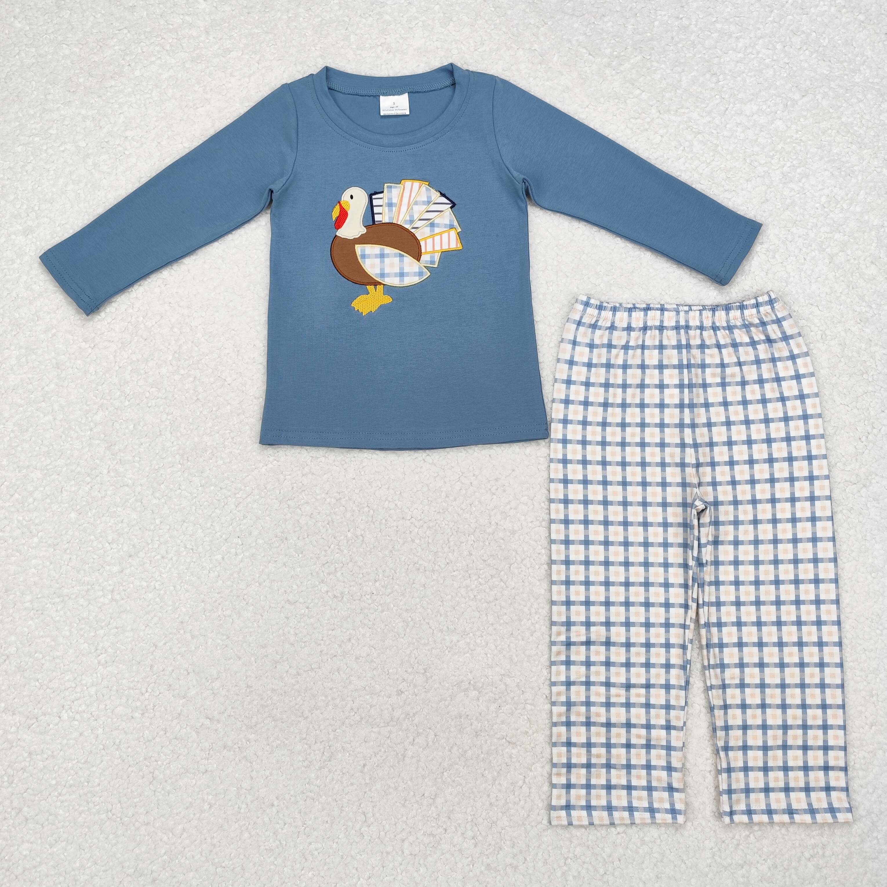 Thanksgiving Turkey Little Girls Boys 2 Pieces Outfits Baby Girl Boys Romper Sibling Wholesale Kids Clothing Styles