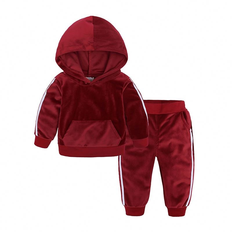 Factory High Quality Warm Long Sleeve Toddler kid Clothing Sets Winter