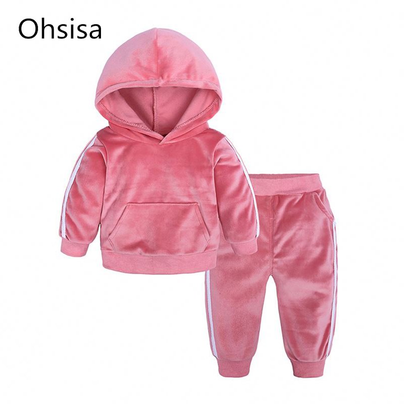 Factory High Quality Warm Long Sleeve Toddler kid Clothing Sets Winter