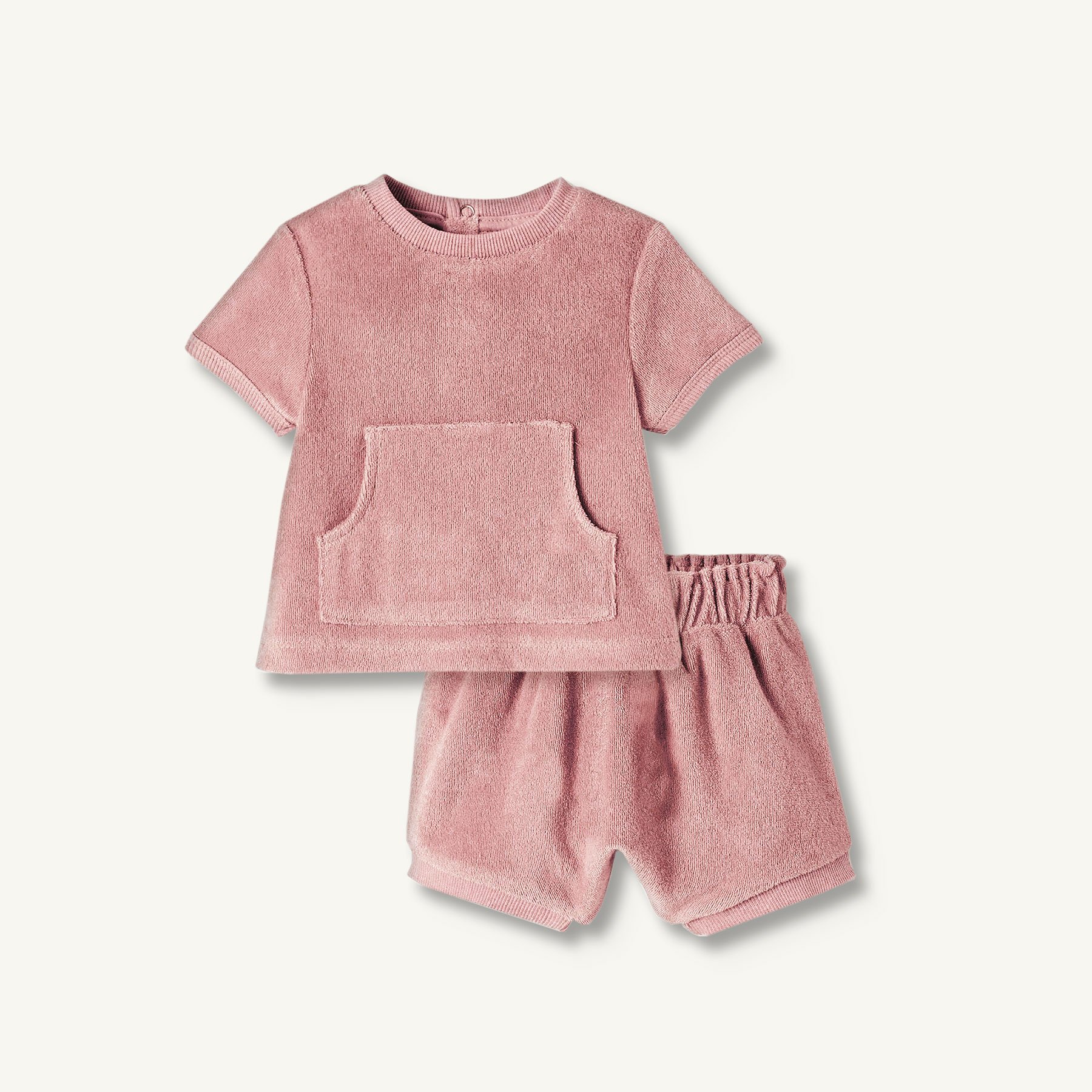 New Arrival Terry towel Baby boys Clothing Set Solid Short Top Pant Casual Wear Unisex children toddler boys clothing
