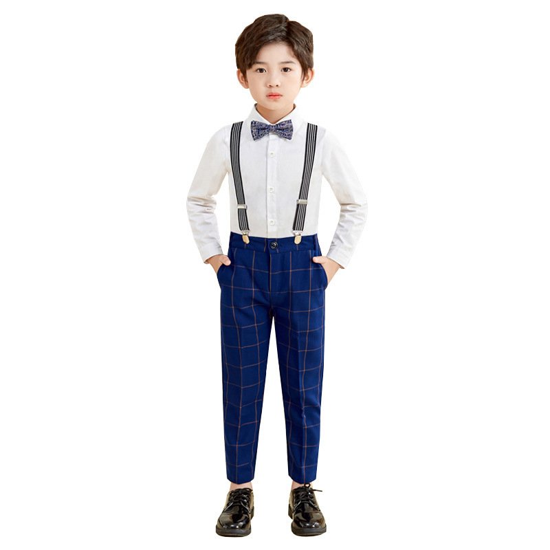 Kids Clothes Boys Gentleman Shirts Pants Suspender Suit Formal Wear For Birthday Party,Wedding,Baptism Children's Clothing