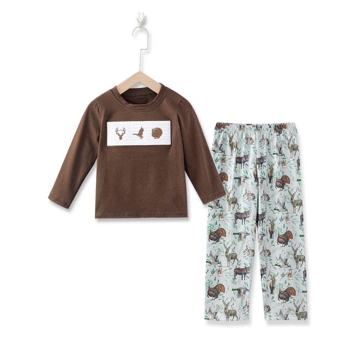 2024 ready to ship low price design Custom Camo Boys Clothing pant set matched boys clothing set