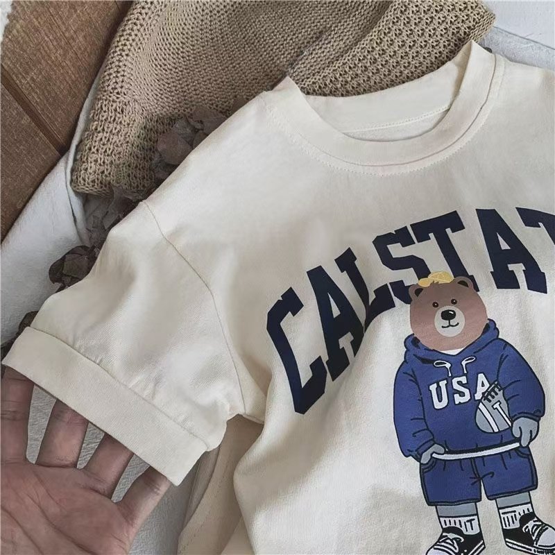 Cheap Stock 1 2 3 4 5 6 Years Old Toddler T shirt and Short Suit Boy Child Clothes Kids Wear Wholesale Summer Boys Clothing Sets