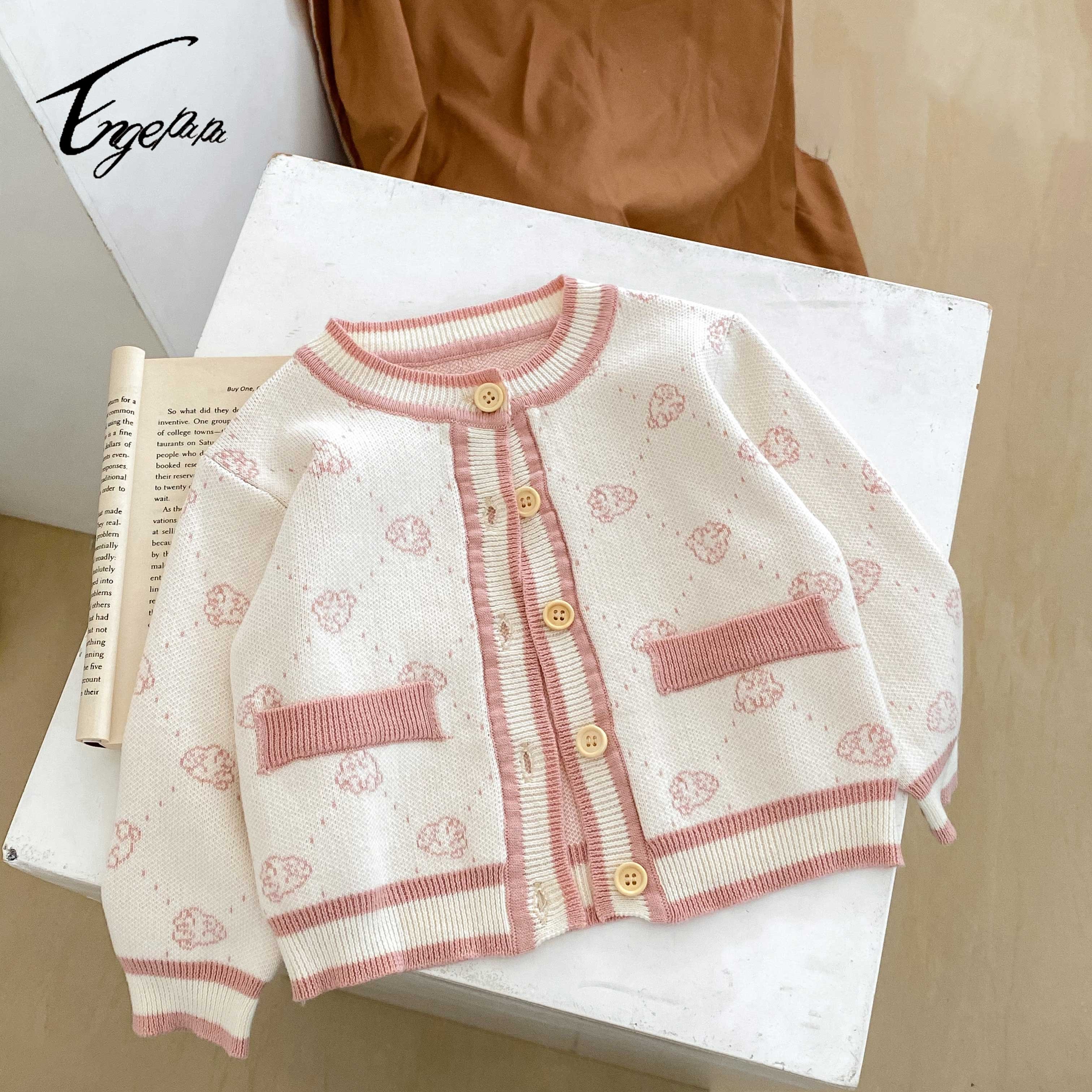 Engepapa autumn newborn casual sweater infant custom floral knit romper baby girl knitted clothing sets