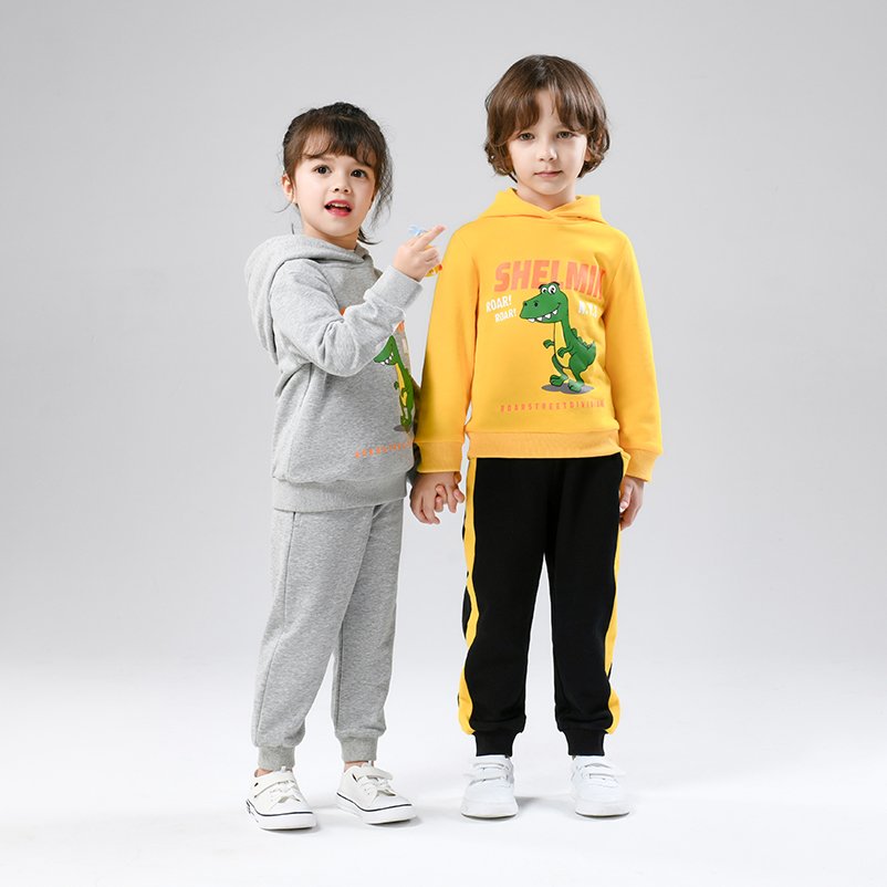 Wholesale Summer Children Clothes Set Long Sleeve Girl Boy Clothes Set