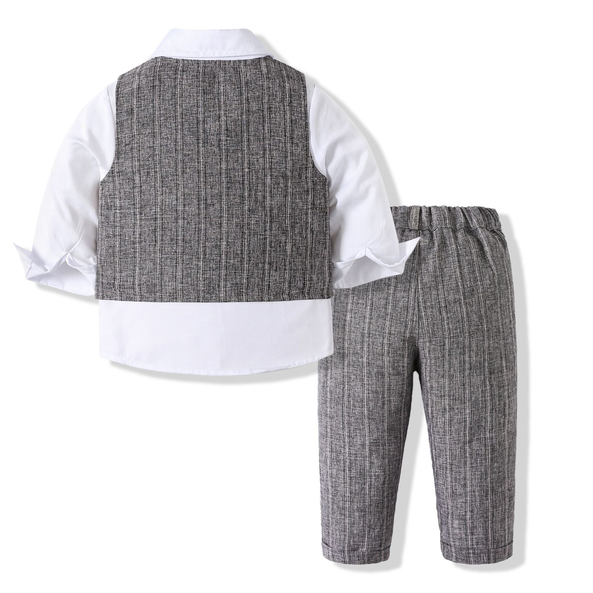 Wholesale Kids Long Sleeve One Set Children Clothing Baby Boys Sets Birthday Party Clothes Wear For Boys