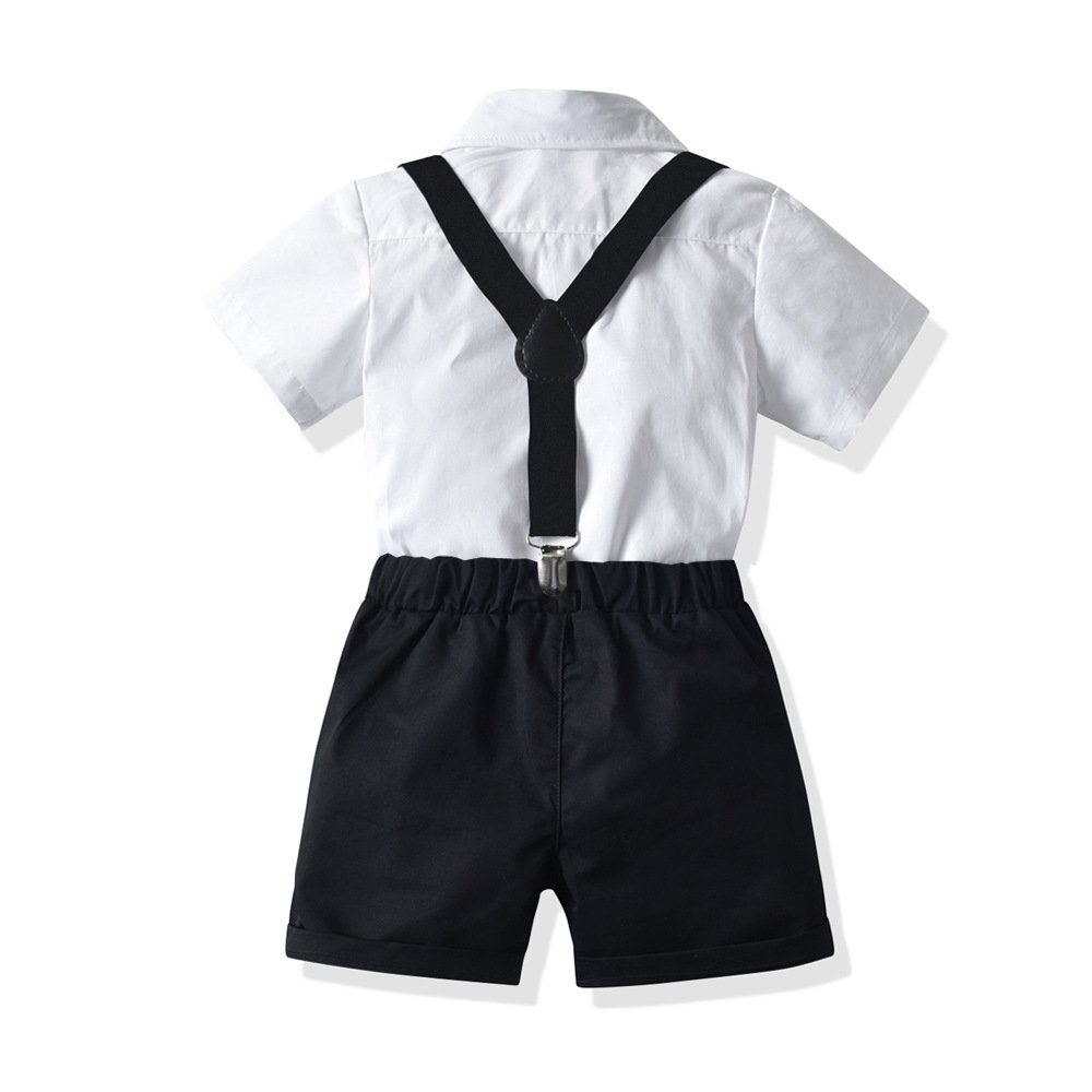 Kids Clothing Set summer Child Suit Wedding Formal Dress British Waistcoat Shirt Shorts with pants Baby Boy Birthday Clothes