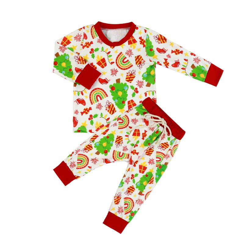 Wholesale Custom Printed Baby Boys Girls Clothing Outfits 2pcs Pajamas Sets 100% Cotton Kids Clothing Sets For Boys