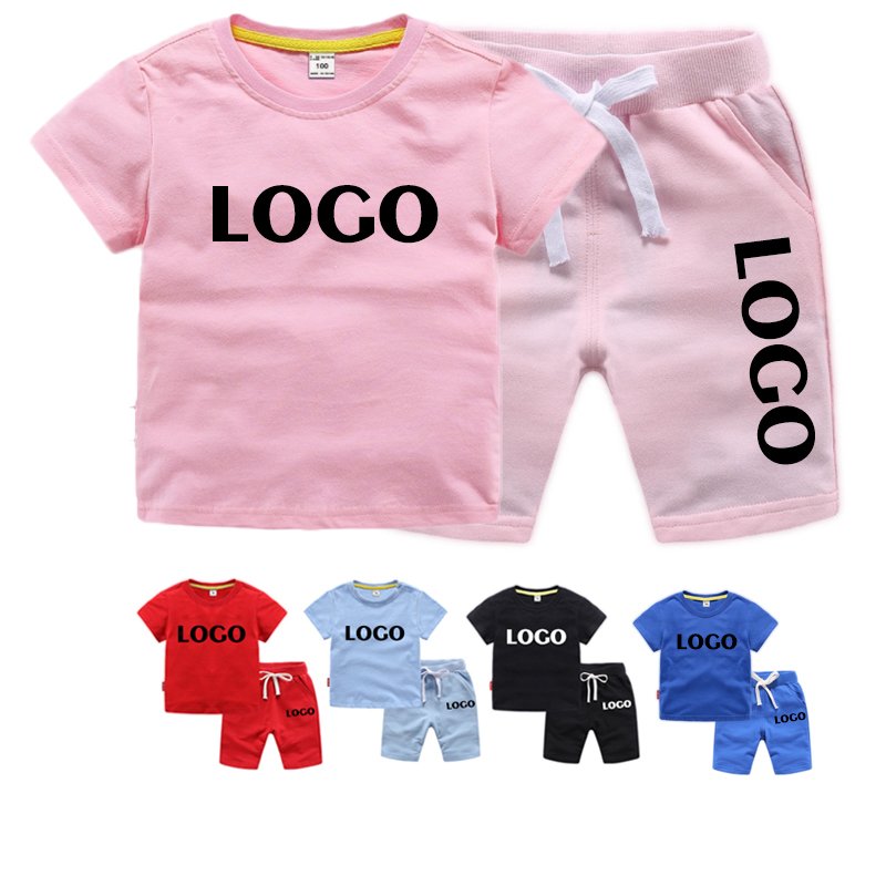 2024 DOVEARK OEM Label Custom Made Boy Kids Summer Set Kid Clothing Sets 4 To 12 Years Old Kids Short Sets Clothes