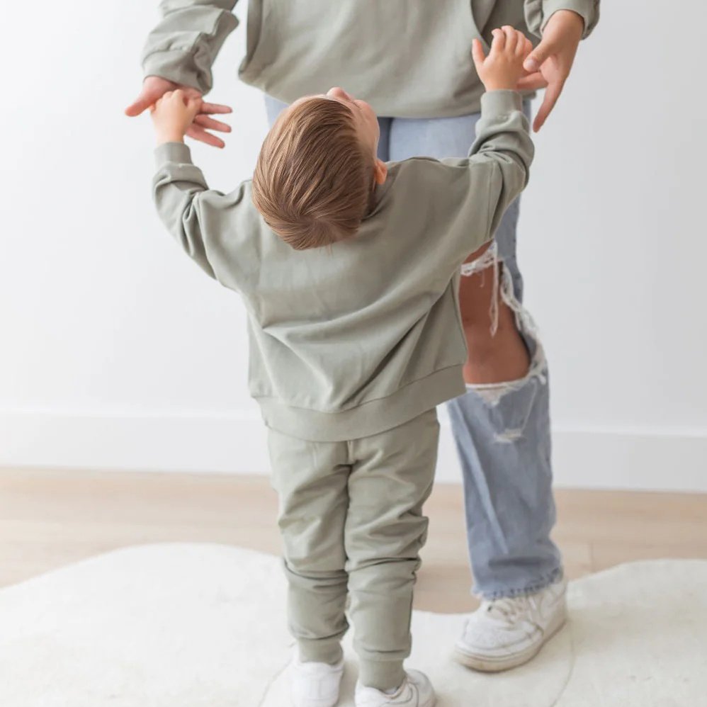 Organic cotton toddler boys clothing sets kids sweatsuit jogger sets custom children tracksuits streetwear kids sweatshirt set
