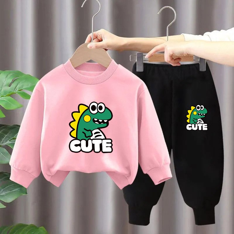 Spring Autumn Female Baby Girls Tracksuit Clothing Set For Boy Patchwork Sport Suit Two Piece Children Outfits