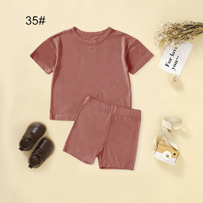 Wholesale Children Clothing Set Baby Boy Girl Clothes Short Sleeves and Shorts Sets Casual Wear for 0 to 4 Years Old