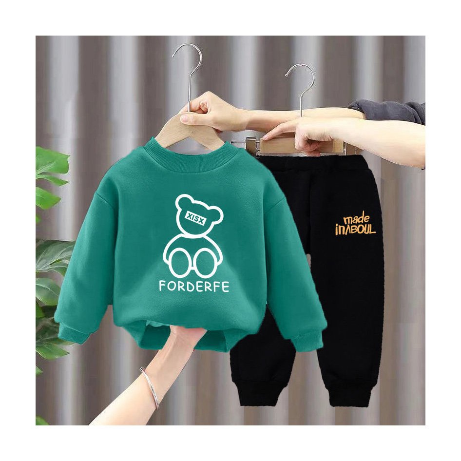 Wholesale Fall Boy Clothes Fashion Long Sleeve Pants Sets Boy Jogging Sets Kids Fall Spring Sweater Set Two Piece Suits