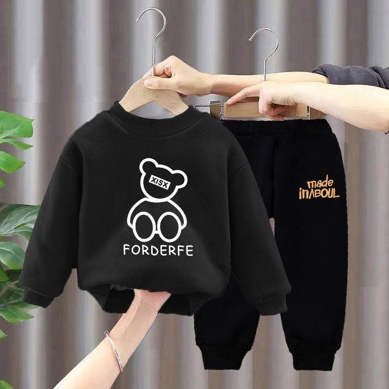 Wholesale Fall Boy Clothes Fashion Long Sleeve Pants Sets Boy Jogging Sets Kids Fall Spring Sweater Set Two Piece Suits