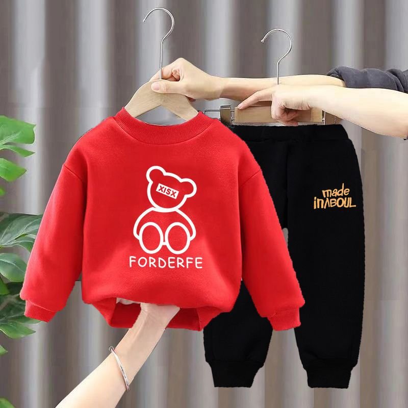 Wholesale Fall Boy Clothes Fashion Long Sleeve Pants Sets Boy Jogging Sets Kids Fall Spring Sweater Set Two Piece Suits