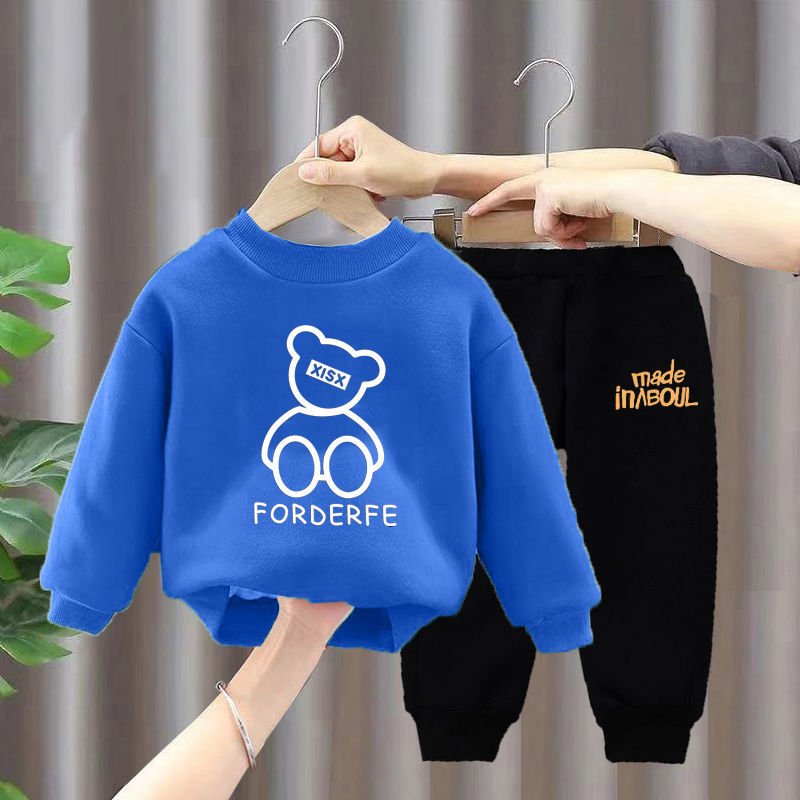 Wholesale Fall Boy Clothes Fashion Long Sleeve Pants Sets Boy Jogging Sets Kids Fall Spring Sweater Set Two Piece Suits