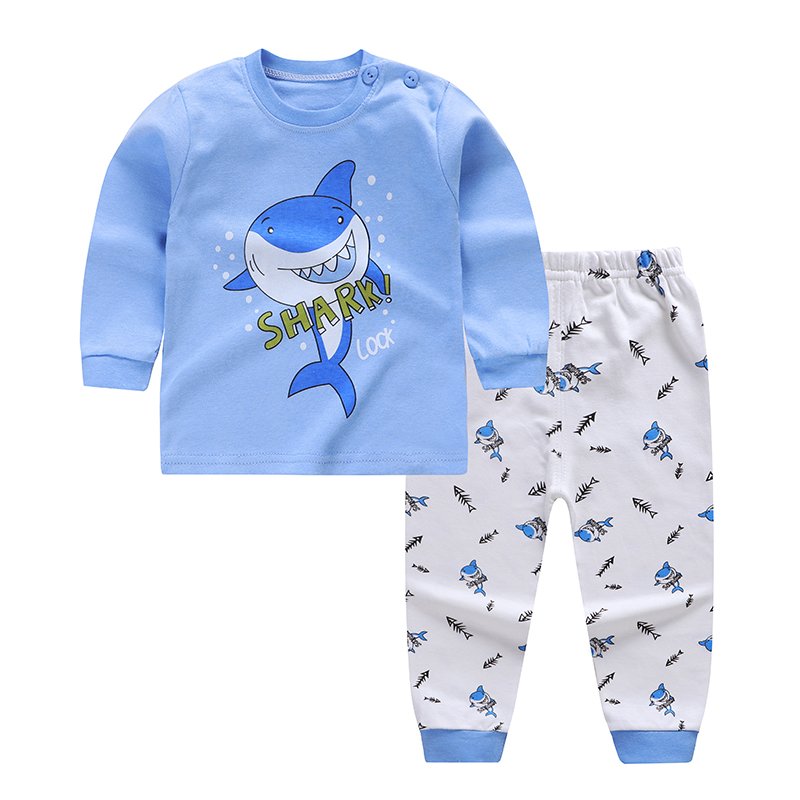 Cheap Price Casual Spring & Autumn Children's 100% Cotton Long Sleeve Suit Toddler Baby Clothes Sets Boys Pajamas for Kids