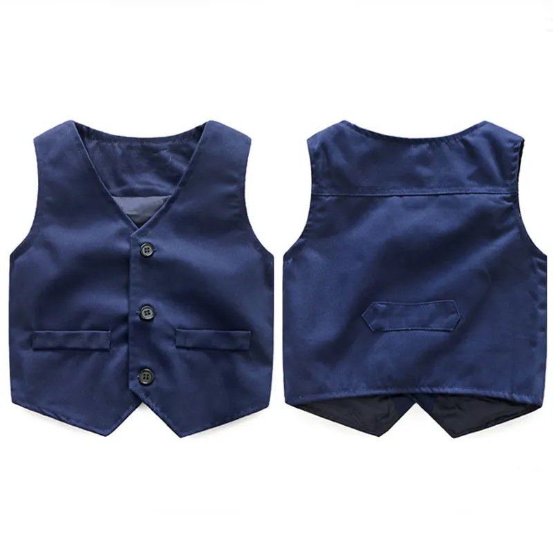 New Arrival Vest Sailboat Print Romper with Bow Pants Baby Boy Party Clothes Suits for Toddler Outfit Baby Set Clothing