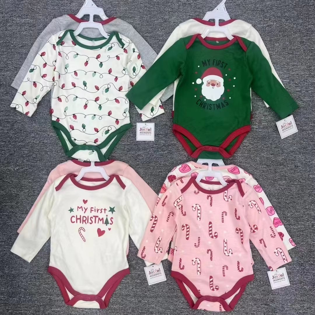 Newborn Baby Unisex Christmas Outfit Santa baby onesie bodysuit for clothes romper clothing baby