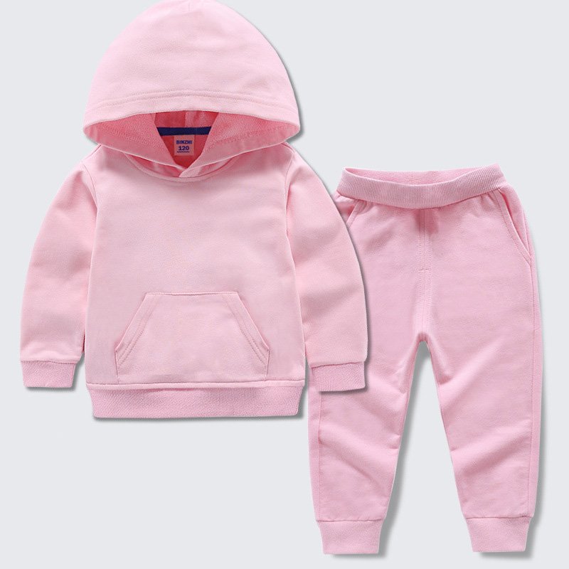 Custom Girls Boys 2 Piece Tracksuit Athletic Sweatsuits Sets Hooded Sweatshirt and Jogger Sweatpants Clothing Sets