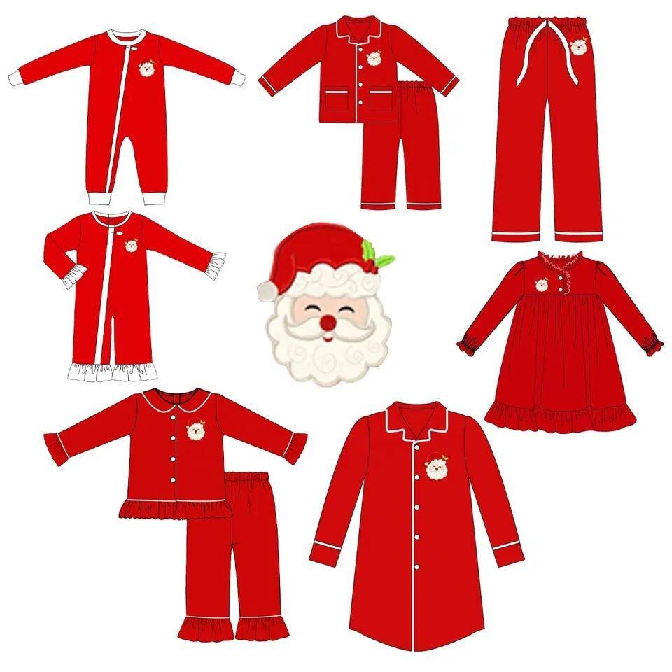 2023 Children Outfit Santa Set Baby Girl Outfit Long Sleeve Cotton wholesale Christmas onesies Girls Baby Clothes