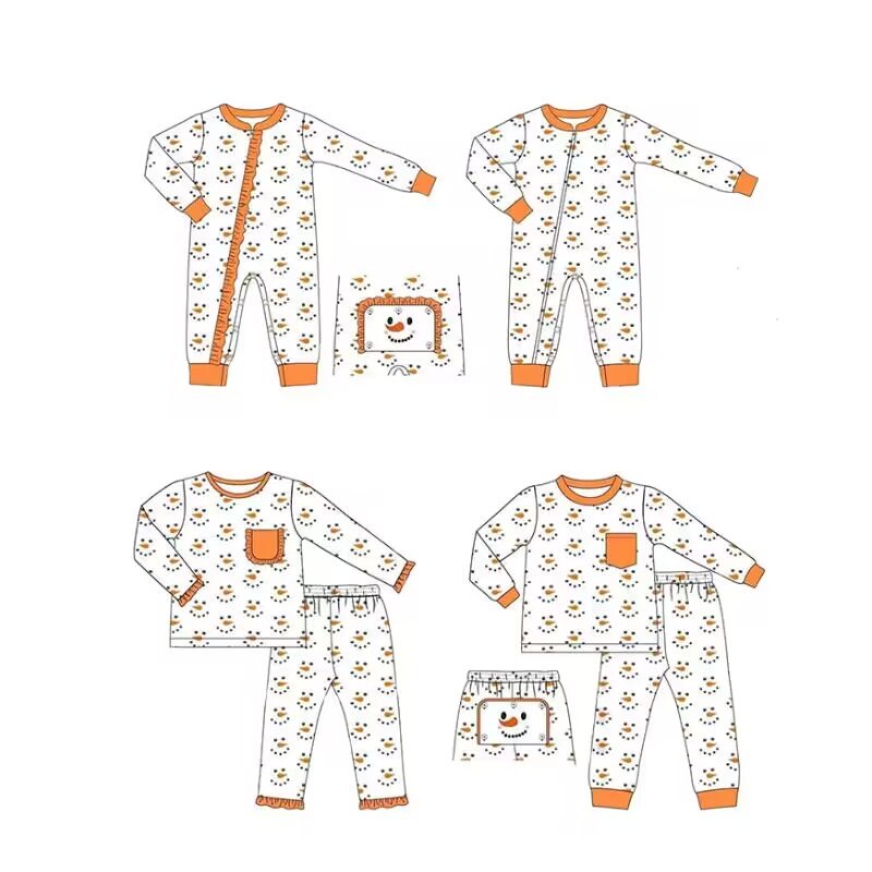 2023 Children Outfit Santa Set Baby Girl Outfit Long Sleeve Cotton wholesale Christmas onesies Girls Baby Clothes