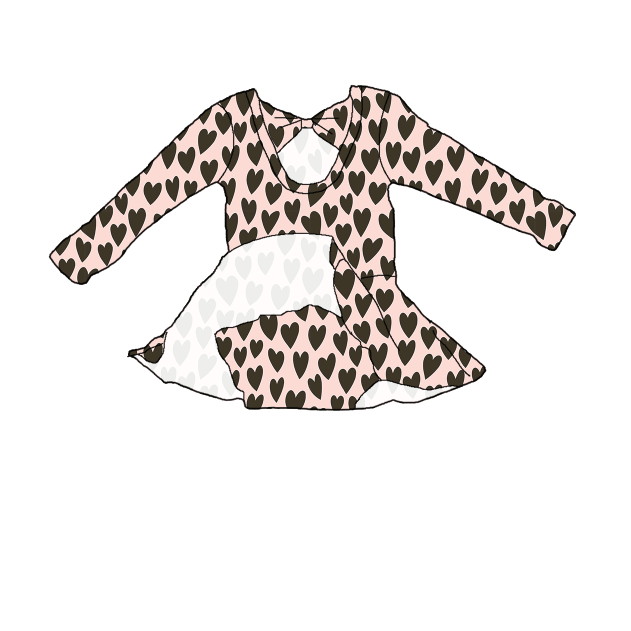 love heart print Kids Clothing Sets Boy Casual Children's Wear Baby Boys T-shirt Trousers 2 Pieces Clothes Sets