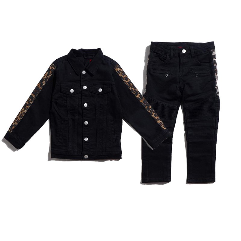 ZhuoYang Garment 2021 Fashion Autumn Kids Denim Clothing Suits Child Outfits Baby Boys Clothes Sets