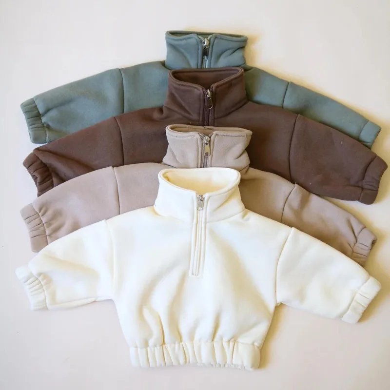 Winter Children Clothing Sets Thicken Sport Suits for Kids Plus Velvet Boys Girls Tracksuits Baby Outfits Toddler Pullover Pants