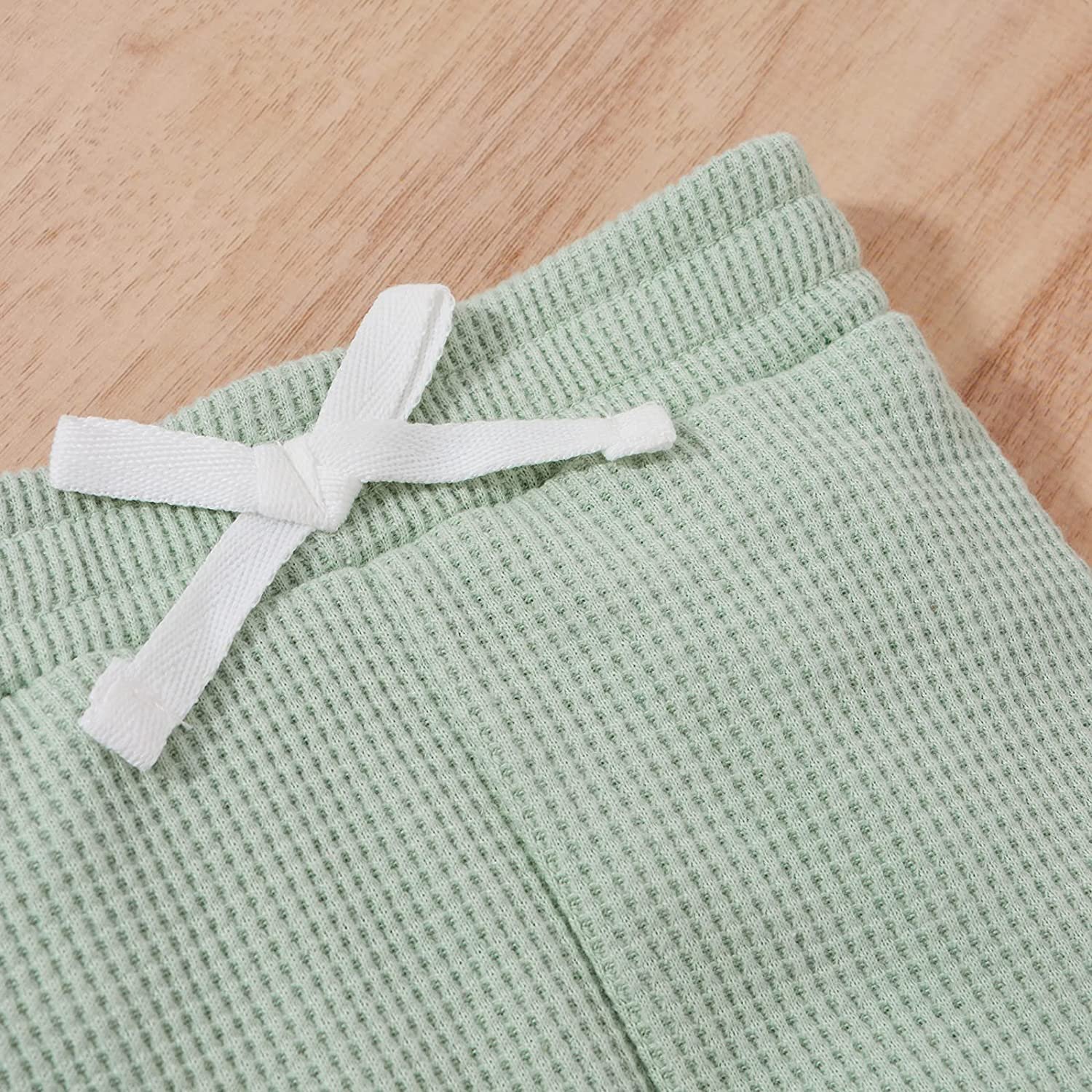 Newborn Baby Boy Girl Clothes Ribbed Knitted Cotton Long Sleeve Romper Long Pants Solid Color Fall Winter Outfits