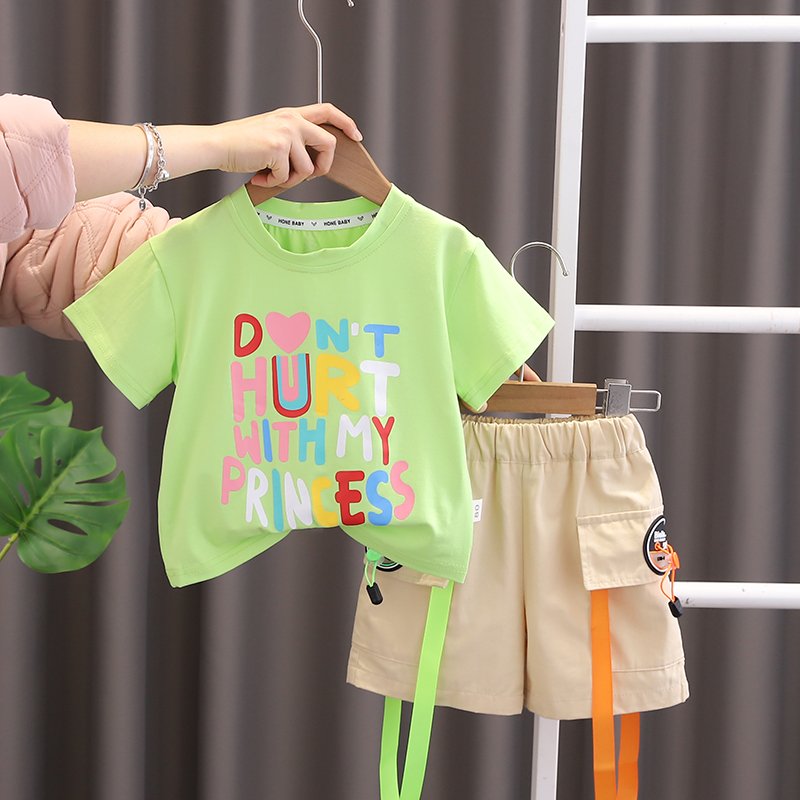 2024 New Summer Baby Clothes for 3 Years Kids ODM Supply Cheap Character Outfit Shorts and boys Cotton athletic shorts Sets