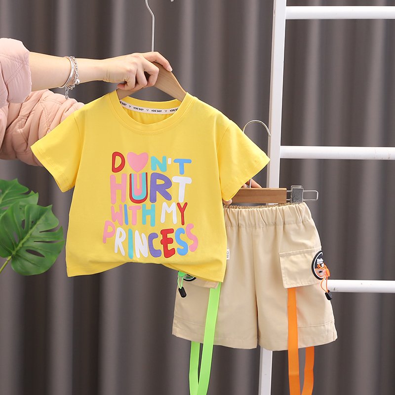 2024 New Summer Baby Clothes for 3 Years Kids ODM Supply Cheap Character Outfit Shorts and boys Cotton athletic shorts Sets