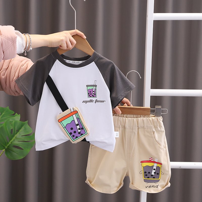 2024 New Summer Baby Clothes for 3 Years Kids ODM Supply Cheap Character Outfit Shorts and boys Cotton athletic shorts Sets