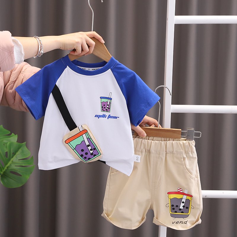 2024 New Summer Baby Clothes for 3 Years Kids ODM Supply Cheap Character Outfit Shorts and boys Cotton athletic shorts Sets