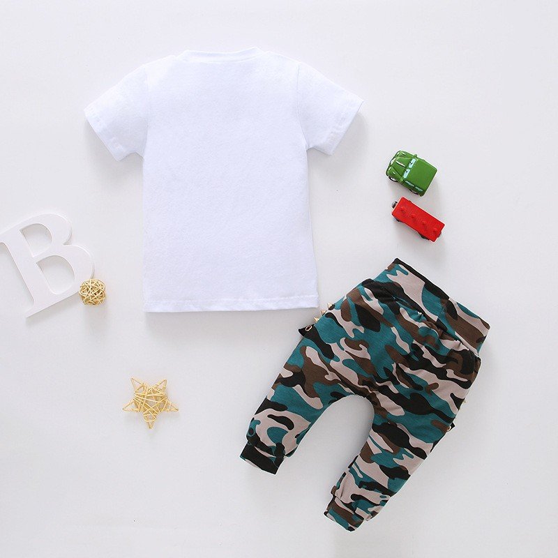 0-5Y Newborn Infant Toddler Baby Boy Clothes Set Cotton T-shirt Top Camouflage Color Pants Cool Boys Infant Outfits Clothing Set