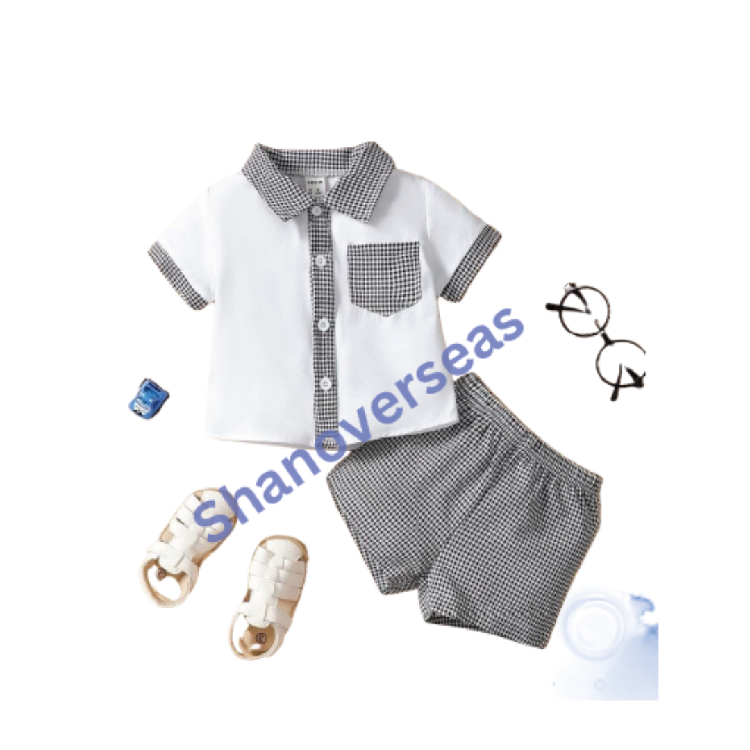 Wholesale High Quality Kids Boys Cotton Shirts Nice Style Cotton Denim Clothing Boys Summer Cotton Shirt Nicker Manufacturer