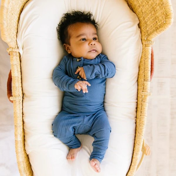Manufacturer OEM Hot Sales Bamboo Breathable Pajamas Solid Color Ribbed Newborn Baby Clothing Sets