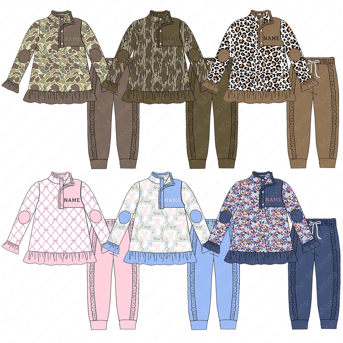 Latest Style Hunting Boy Jogger Set Custom Camo Boy Clothing Sets Long Sleeve Kids Clothing Boy
