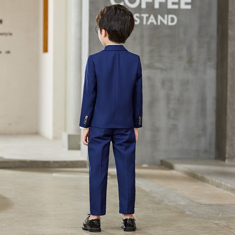 Boys' suit Autumn New Western Style Solid Color Children's Suit Wedding Flower Boy Baby One Year Old Dress